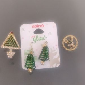Christmas Earrings and Pins